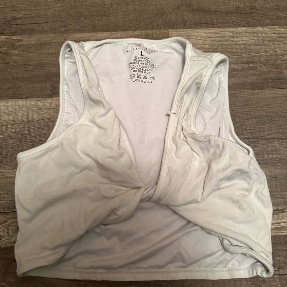 Klassy Network White Crop Top